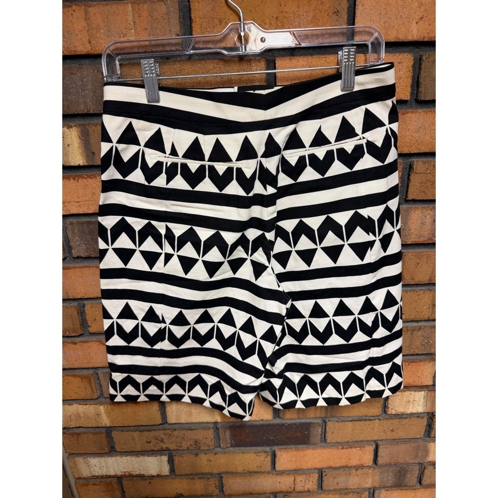 Edun Geometric Print High Waist Bermuda Shorts - Picture 2 of 3